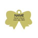Personalized Dog ID Tag with Cute Bow Charm