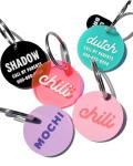 Custom Engraved Heart Pet ID Tag - Pink
