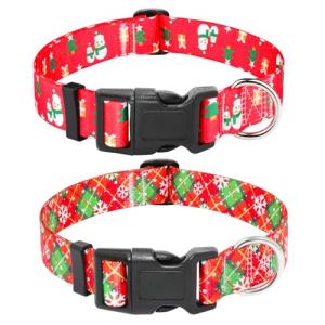 Christmas Dog Collar Set for Medium Dogs