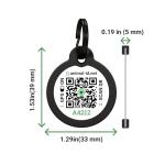 Personalized QR Code Dog Tag - Woof! Black