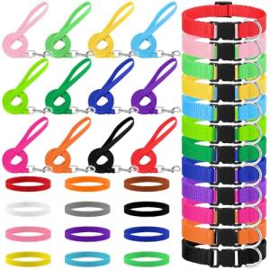 36 Pcs Colorful Puppy Collar and Leash Set