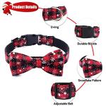 Malier Snowflake Christmas Dog Collar with Bow Tie