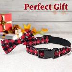 Malier Snowflake Christmas Dog Collar with Bow Tie