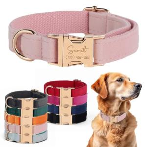 Custom Velvet Harness and Collar Set for Dogs