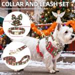 PUPTECK Christmas Dog Harness and Leash Set
