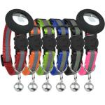 Reflective Cat Collars with AirTag Holders - 6 Pack