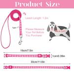 Paw Print Dog Collar and Leash Set - 2 Pack