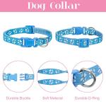 Paw Print Dog Collar and Leash Set - 2 Pack