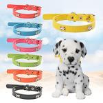 Adjustable Leather ID Collars for Dogs and Cats