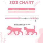 Personalized Pink Rhinestone Cat Collar with Bell