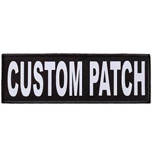 Custom Bright White Dog Vest or Collar Patch