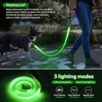 Light-Up USB Rechargeable Dog Leash - 4 Ft