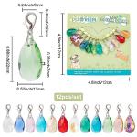 12pcs Colorful Teardrop Pet Collar Charms