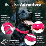 Pink Waterproof Dog Collar and Leash Set