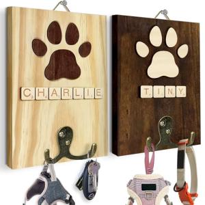 Custom Dog Leash Holder with Scrabble Letters