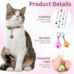 14 Pcs Colorful Pet Collar Bells with Clips