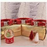 Personalized Red Rhinestone Dog Collar with Leash