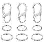 Heavy Duty Dog Tag Clips for Collars, 3 Sets