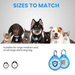 Personalized QR Code Dog ID Tags in Blue