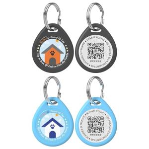 Personalized QR Code Cat ID Tags - 2 Pack