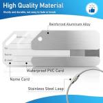 10 Pack Aluminum Luggage Tags with ID Card