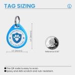 Personalized QR Code Dog ID Tags in Blue