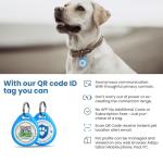 Personalized QR Code Dog ID Tags in Blue