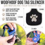 Dog Tag Silencer with Black Pawprint Design