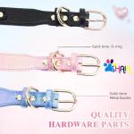 Bling Diamond Heart Charm Dog Collar - Pink