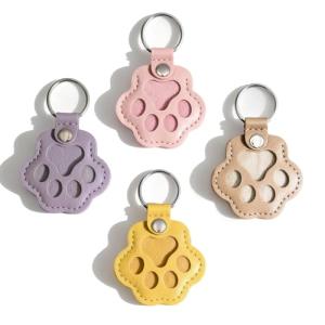 Paw Shape Leather Keychains for Pet Keepsakes