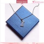 Personalized Bone Pendant Necklace & Keychain Set