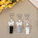 Cute Fuzzy Cat Plush Keychains Set of 3