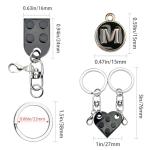 Personalized Heart Keychain Set for Couples