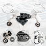 Personalized Heart Keychain Set for Couples