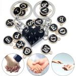 Personalized Heart Keychain Set for Couples