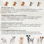 5 Pack Dog Hair Keychain Set - Pet Memorial