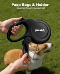 Heavy Duty Retractable Dog Leash with Poop Bags