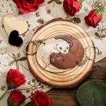 Couples Heart Keychain Set for Valentine's Day