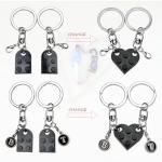 Personalized Heart Keychain Set for Couples