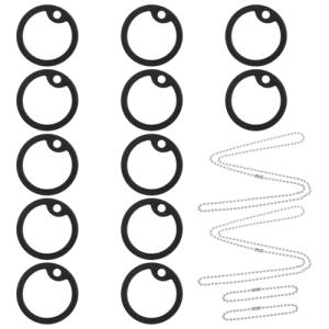 12 Pack Dog Tag Silencers with Chains and Covers
