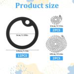 12 Pack Dog Tag Silencers with Chains and Covers