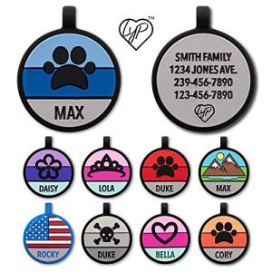 Soundless Custom Pet ID Tags - Blue Paw