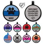 Soundless Custom Pet ID Tags - Blue Paw