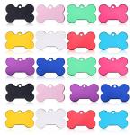 20 Pack Blank Bone Shaped Pet ID Tags
