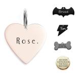 Personalized Heart-Shaped Pet ID Tags in Steel