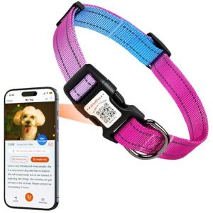 Personalized Reflective Dog Collar with QR Code
