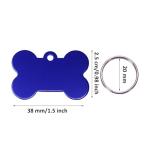 20 Pack Bone-Shaped Aluminum Pet ID Tags