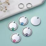 Personalized Cute Paw Pet ID Tag - Pink