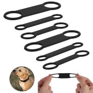 Silicone Dog Tag Holders – 6 Pack Black