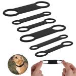 Silicone Dog Tag Holders – 6 Pack Black